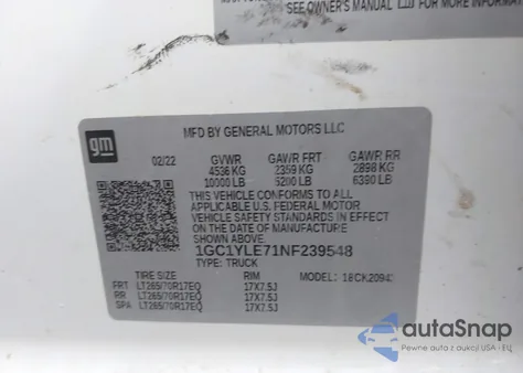 2022 Chevrolet Silverado 2500Hd 4Wd Long Bed Wt from USA, damaged, VIN 1GC1YLE71NF239548